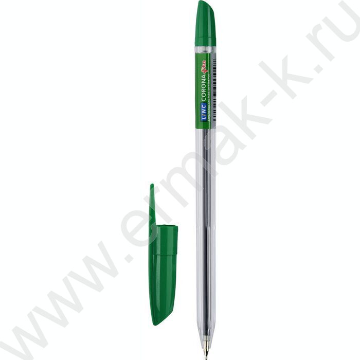 Ручка шар Corona plus зеленая 0,7мм | Фото 1