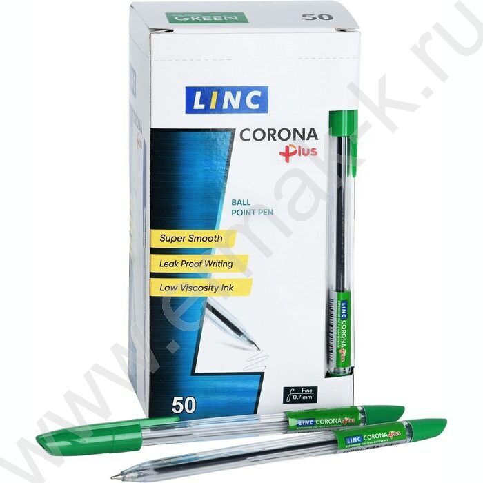 Ручка шар Corona plus зеленая 0,7мм | Фото 4