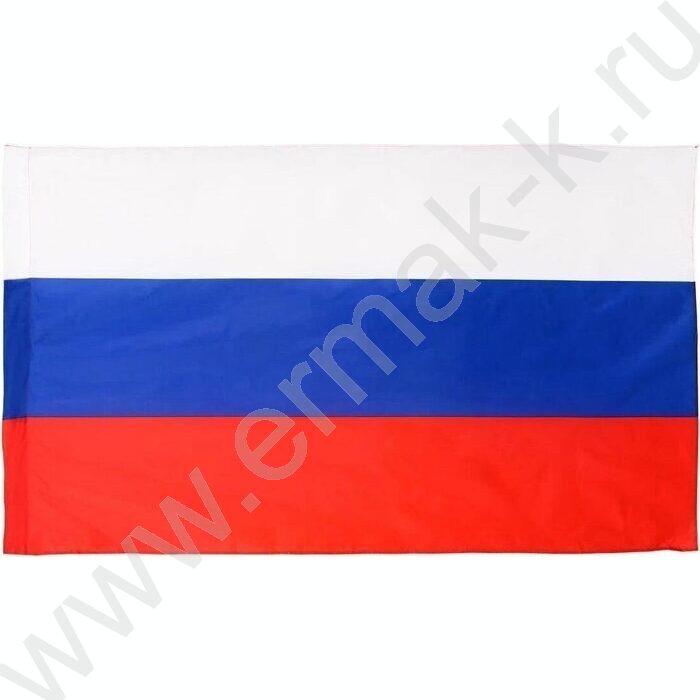 Флаг РФ триколор 90*145см карман для древка с петлями для крепления,материал-искусственный шёлк | Фото 1