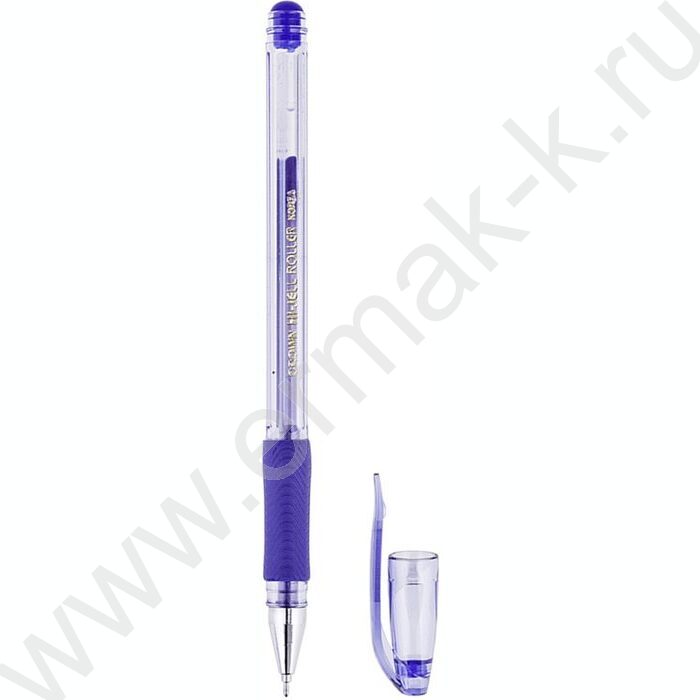 Ручка гелевая синяя 0,7мм /игла/резин.держатель/ "Hi-Jell Needle Grip" | Фото 1