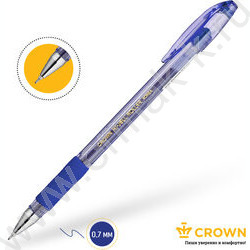 Ручка гелевая синяя 0,7мм /игла/резин.держатель/ "Hi-Jell Needle Grip" | Фото 4