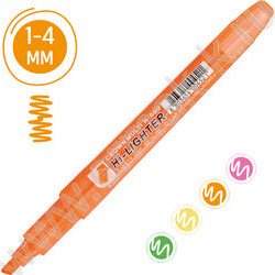 Текстовыделитель /набор  4цв/ 1-4мм косой "Multi Hi-Lighter" /чехол с европодвесом | Фото 4