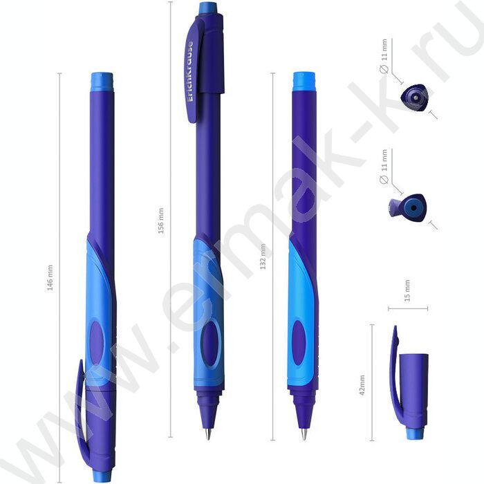 Ручка шар ErgoLine® Kids Stick&Grip Neon 0,7мм, синяя /корпус - ассорти      | Фото 5