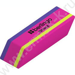 Ластик прямоугольный/скошенный "Spike" /50*18*9мм, термопластичная резина /ассорти   | Фото 2