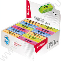 Ластик прямоугольный/скошенный "Spike" /50*18*9мм, термопластичная резина /ассорти   | Фото 6