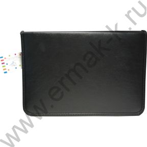 Папка иск.кожа черный /мех.кольца