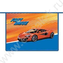 Папка д/тетрадей А4 пластик молния сверху Красное авто | Фото 1