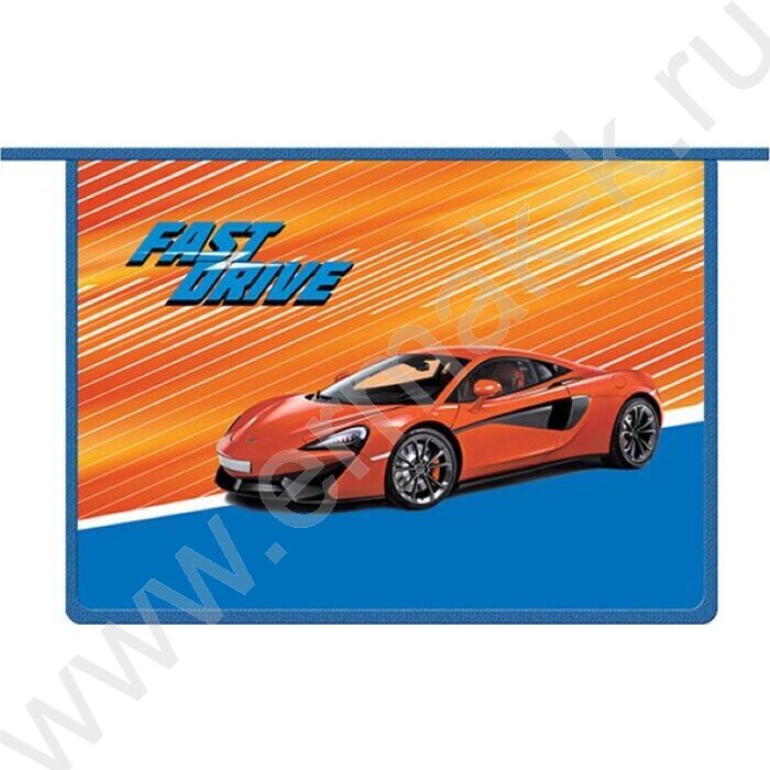 Папка д/тетрадей А4 пластик молния сверху Красное авто | Фото 1