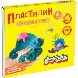 Пластилин   8цв 120г Каляка-Маляка+стек д/творчества | Фото 2