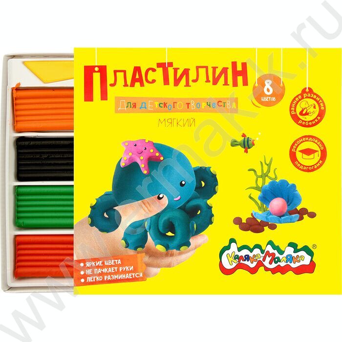 Пластилин   8цв 120г Каляка-Маляка+стек д/творчества | Фото 3