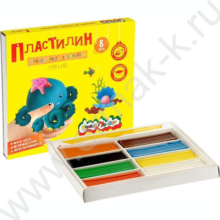 Пластилин   8цв 120г Каляка-Маляка+стек д/творчества | Фото 4