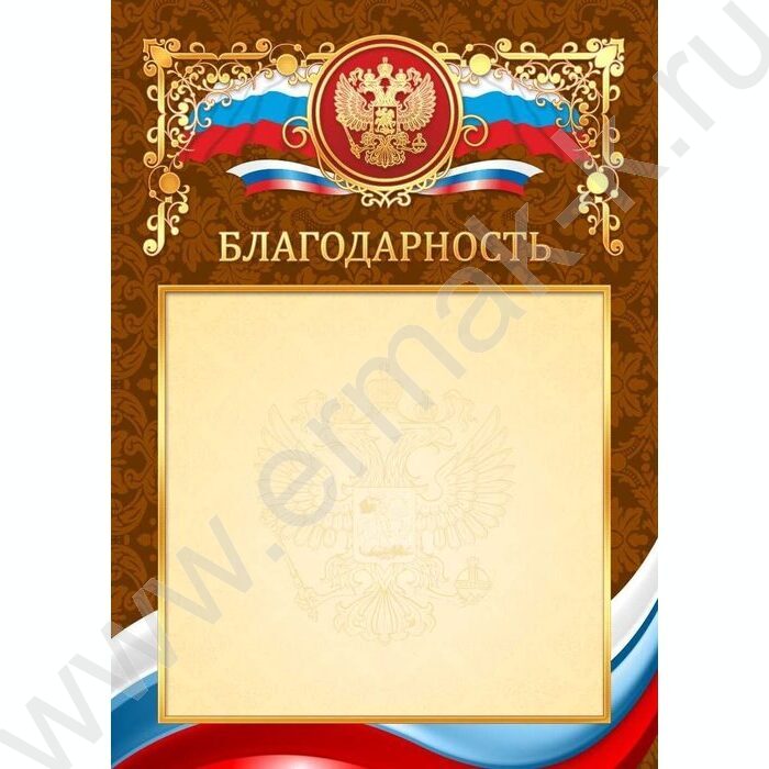 Благодарность Госсимволика фольга | Фото 1