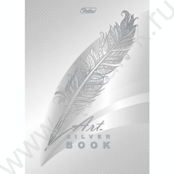 Бизнес-блокнот  80л А4 5-цв.блок/тв.обл/3D фольга "Silver book" | Фото 1