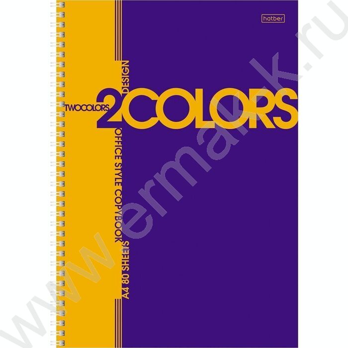 Тетрадь  80л А4 клетка/спираль "2COLORS" | Фото 3