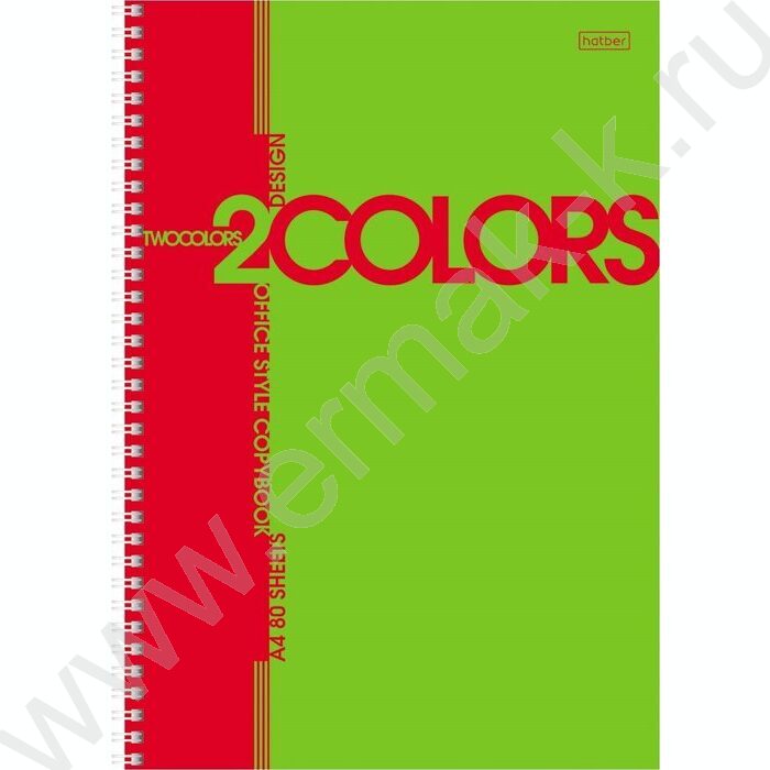 Тетрадь  80л А4 клетка/спираль "2COLORS" | Фото 4
