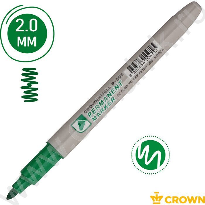 Маркер перм. /зеленый/ 2мм круг "Multi Marker Slim" | Фото 3