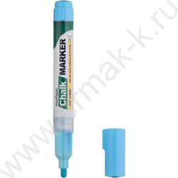 Маркер-жидкий мел /голубой/ 3мм круг "Chalk Marker" | Фото 1
