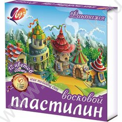 Пластилин восковой 12цв 210г Фантазия+стек | Фото 1