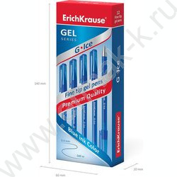 Ручка гелевая синяя 0,5мм  G-Ice Stick Original | Фото 5