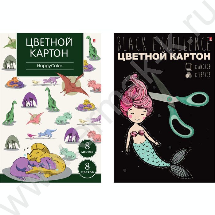 Картон цв. А4  8л/8цв Мультики | Фото 1