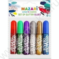 Гель с блестками /набор  6цв/ 6мл европодвес | Фото 2