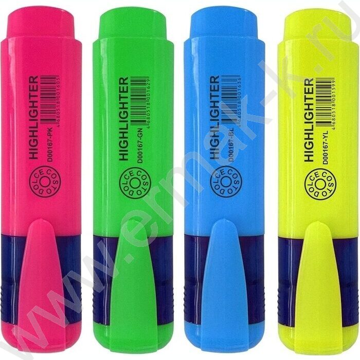 Текстовыделитель /набор  4цв/ 5мм | Фото 1