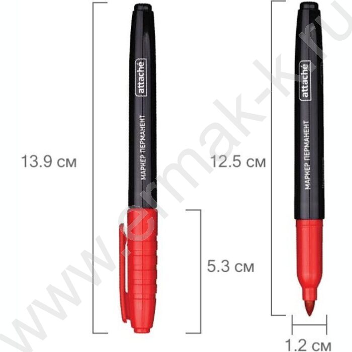 Маркер перм. /красный/ 1,5-3мм круг | Фото 5