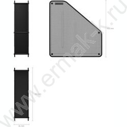 Лоток вертикальный сетчатый (метал) черный, ширина 80мм  | Фото 3