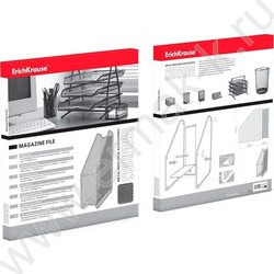 Лоток вертикальный сетчатый (метал) серый, ширина 80мм  | Фото 2
