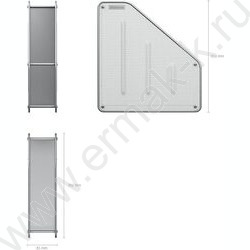 Лоток вертикальный сетчатый (метал) серый, ширина 80мм  | Фото 3