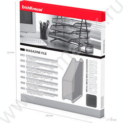 Лоток вертикальный сетчатый (метал) серый, ширина 80мм  | Фото 4