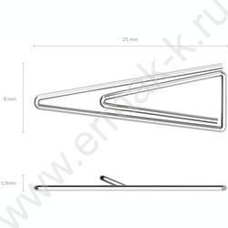 Скрепки 25мм /100шт никелированные треугольные | Фото 3
