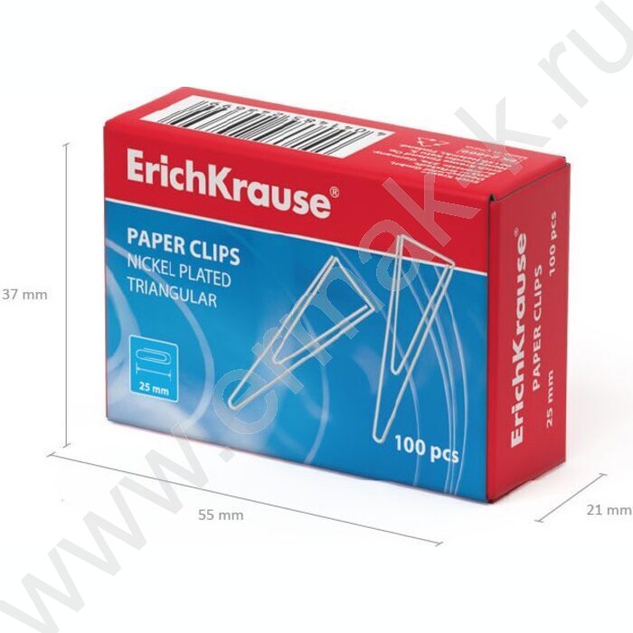 Скрепки 25мм /100шт никелированные треугольные | Фото 4