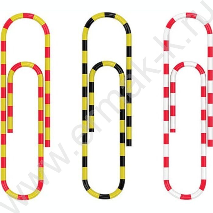 Скрепки 28мм /100шт Зебра цветные | Фото 1