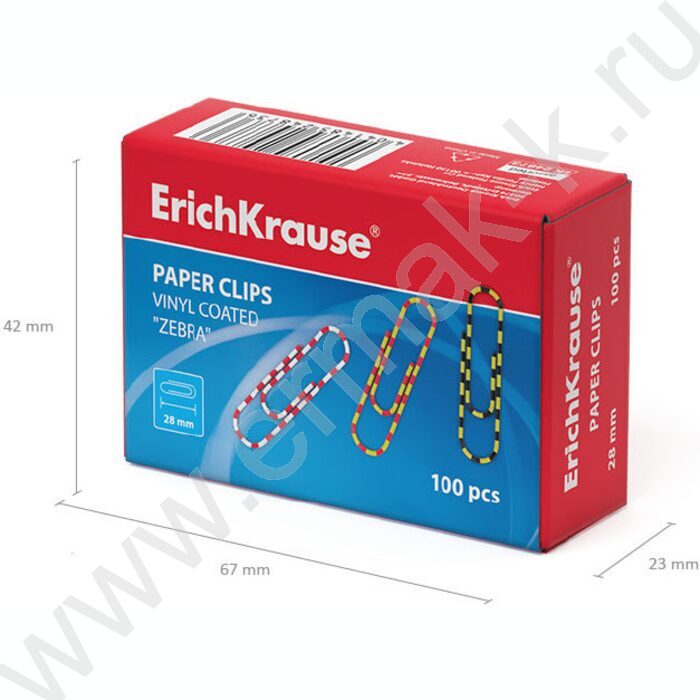 Скрепки 28мм /100шт Зебра цветные | Фото 5