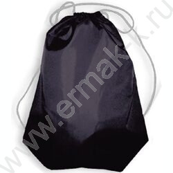 Сумка д/обуви 420*340 серебристый шнурок "Черная"   | Фото 1