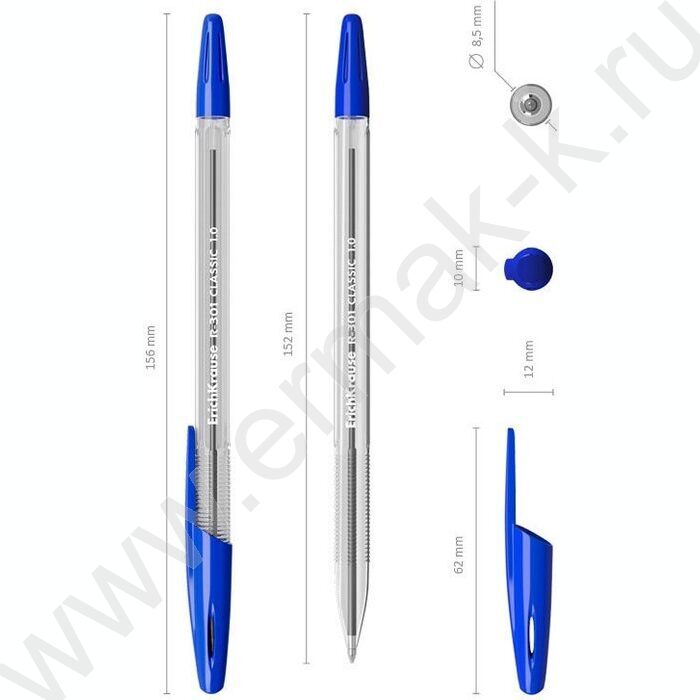 Ручка шар /набор  4шт/ R-301 Stick Classic синяя | Фото 4