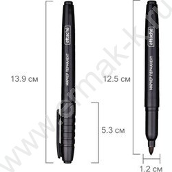 Маркер перм. /черный/ 1,5-3мм круг | Фото 5