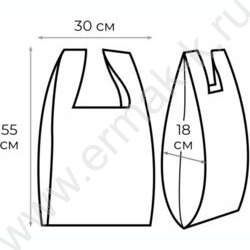 Пакет-майка ПНД 30+18*55 15мкр цветной | Фото 5