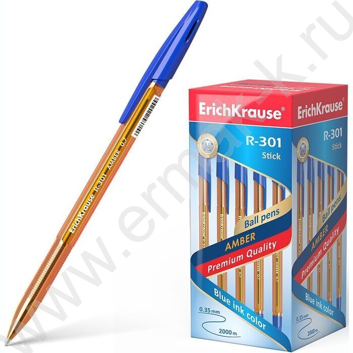 Ручка шар R-301 Stick Amber 0,7мм, синяя | Фото 2
