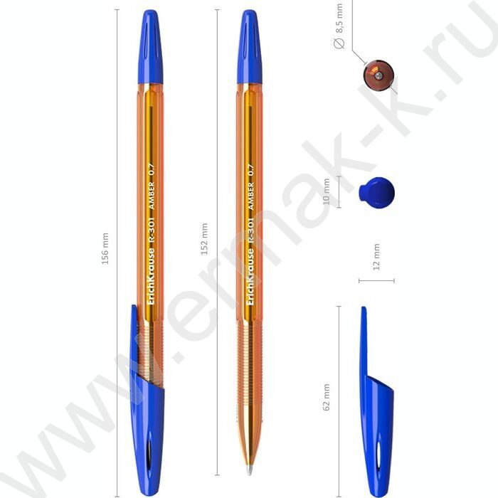 Ручка шар R-301 Stick Amber 0,7мм, синяя | Фото 4