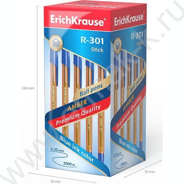 Ручка шар R-301 Stick Amber 0,7мм, синяя | Фото 5