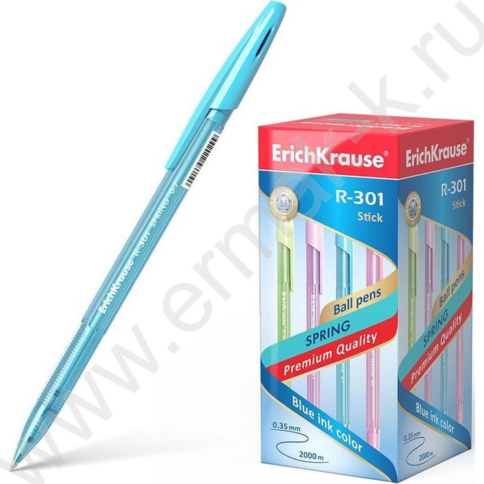 Ручка шар R-301 Stick Spring 0,7мм синяя | Фото 3