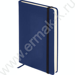 Ежедневник н/дат А5 160л Megapolis Velvet синий /резинка/тонир.блок/ляссе/конверт/ | Фото 1