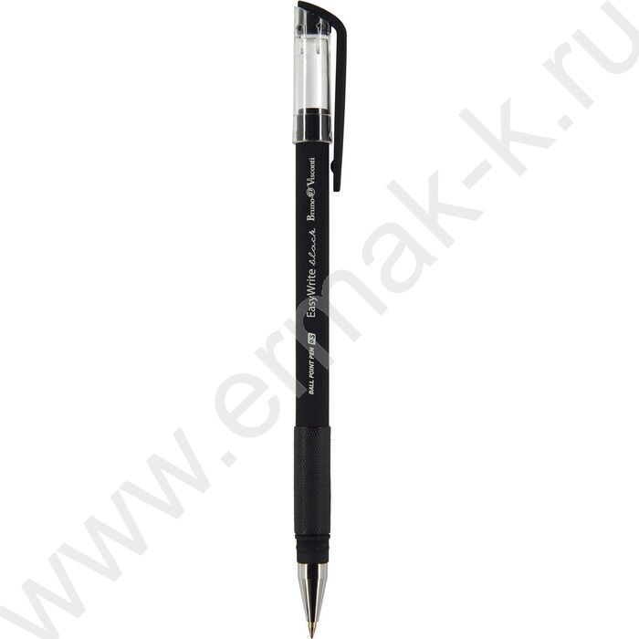 Ручка шар EasyWrite.Black черная 0,5мм /антискольз.корпус/резин.держатель/ | Фото 1