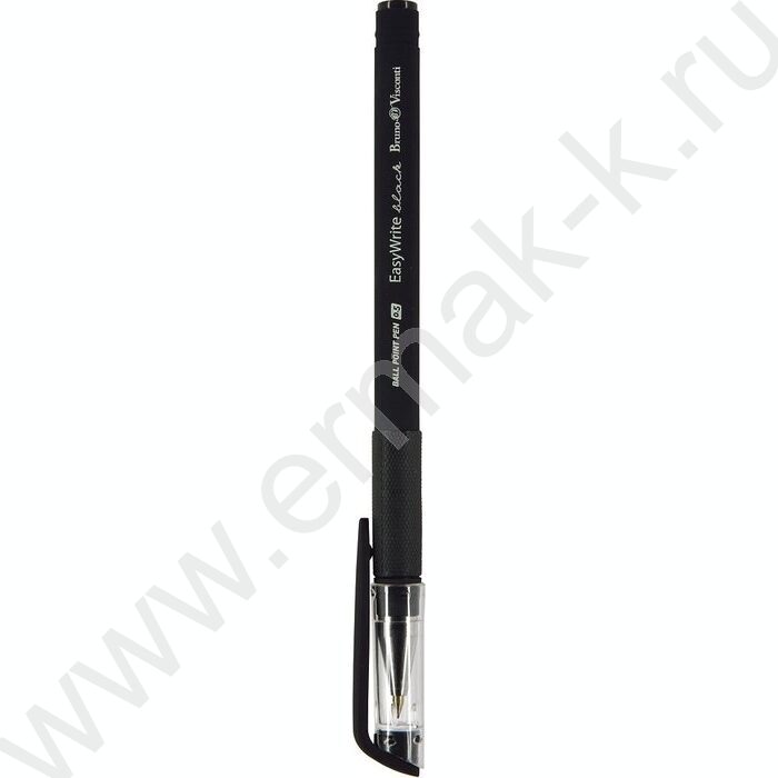 Ручка шар EasyWrite.Black черная 0,5мм /антискольз.корпус/резин.держатель/ | Фото 2