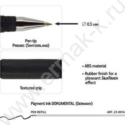 Ручка шар EasyWrite.Black черная 0,5мм /антискольз.корпус/резин.держатель/ | Фото 3