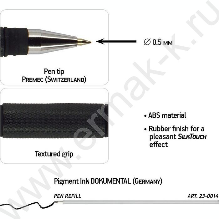 Ручка шар EasyWrite.Black черная 0,5мм /антискольз.корпус/резин.держатель/ | Фото 3