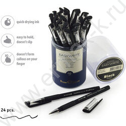 Ручка шар EasyWrite.Black черная 0,5мм /антискольз.корпус/резин.держатель/ | Фото 4