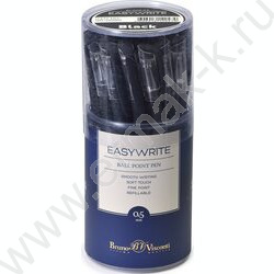 Ручка шар EasyWrite.Black черная 0,5мм /антискольз.корпус/резин.держатель/ | Фото 5